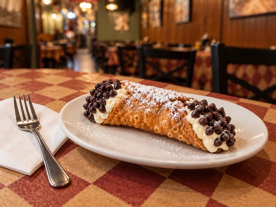 Cannoli. AI illustration based on the menu.